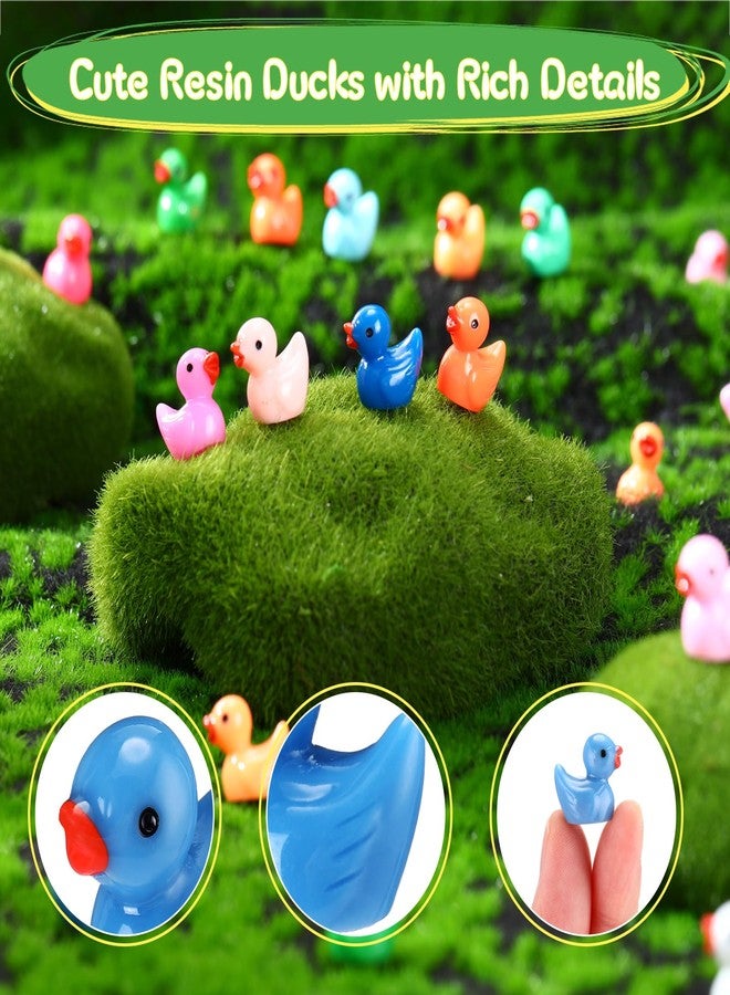 RoundFunny 600 Pcs Mini Resin Duck Tiny Duck Figurines Bulk for Garden Dollhouse Craft Ornament Handmade Charms Potted Plants Decoration, 15 Colors - Image 4